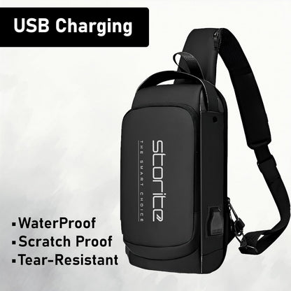 Storite Sling Bag for Men Stylish Crossbody Backpack for Men Women, Anti-Theft Water-resistant Chest Bag, Messenger Bags, Casual Side Shoulder Bag
