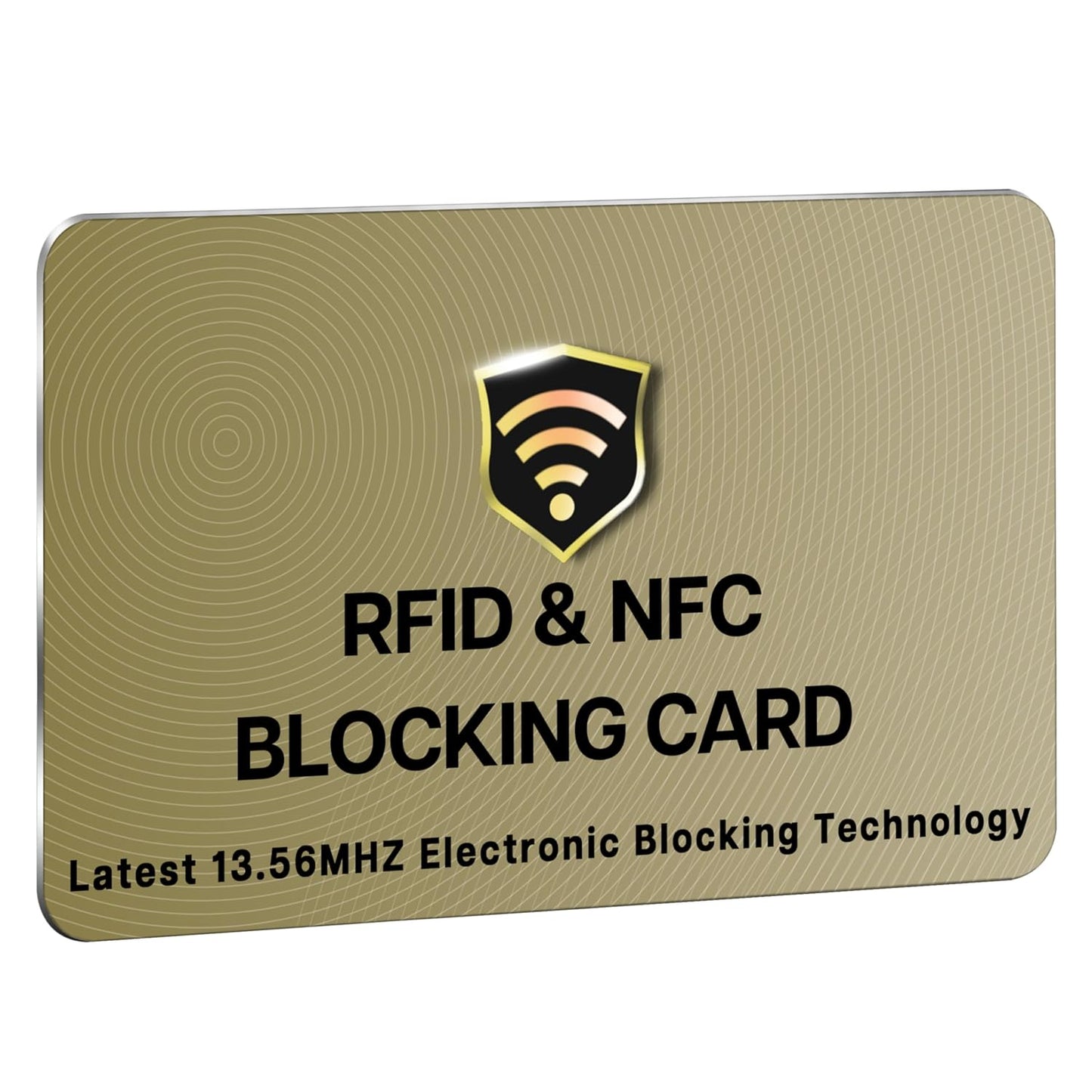Storite RFID Cards, 5 Pack One Card Protects Entire Wallet Purse for Men & Women, NFC Contactless Bank Debit Credit Card Protector ID ATM Guard Card – Golden