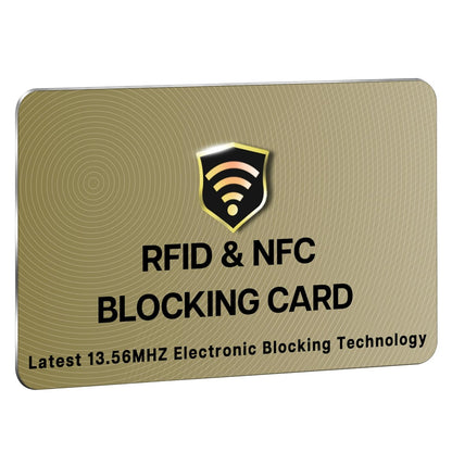 Storite RFID Cards, 5 Pack One Card Protects Entire Wallet Purse for Men & Women, NFC Contactless Bank Debit Credit Card Protector ID ATM Guard Card – Golden
