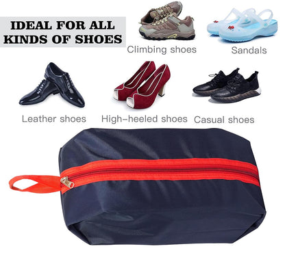 Storite Reusable Shoe Bag for Travel & Storage Travel Organizer for Women & Men Travel Accessories Shoe Organizer Shoe Bags Pouches Shoe Cover for Travelling(40x13x18cm, Blue & Red)