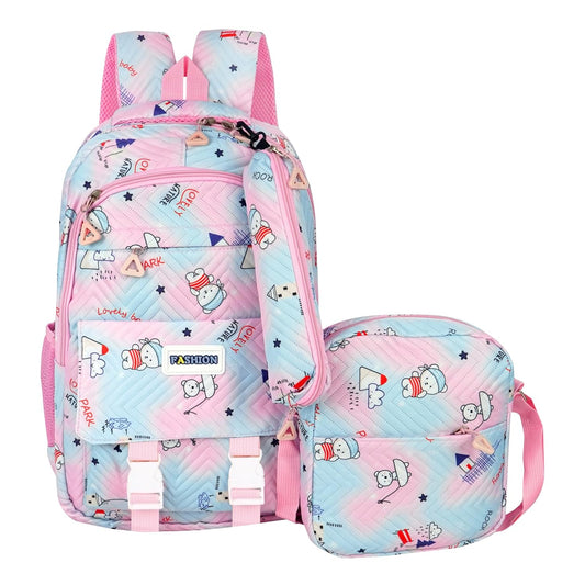 Storite 3 in 1 Combo Backpack for Kids Girls Stylish Durable Water-Resistant Backpack Shoulder School Bags Great for Birthdays Gifts