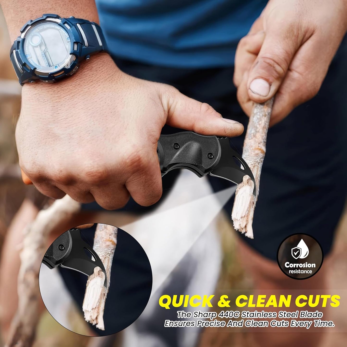 Storite Multipurpose EDC Keychain with Quick-Release Carabiner | Rigging Accessories Tool | Key Ring Hook for Men & Women