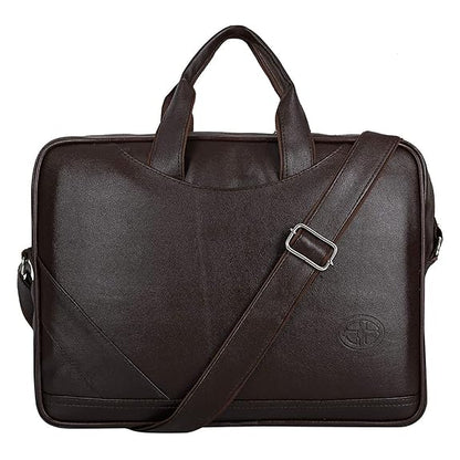 Storite PU Leather Expanded 14 Inch Laptop Shoulder Messenger Sling Office Business Travel Bag for Men & Women