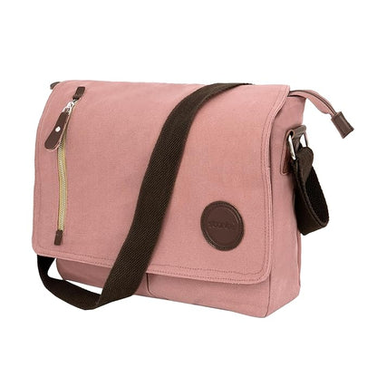 Storite Canvas Sling Cross Body Travel Office Business Satchel Messenger One Side Shoulder Bag for Men & Women