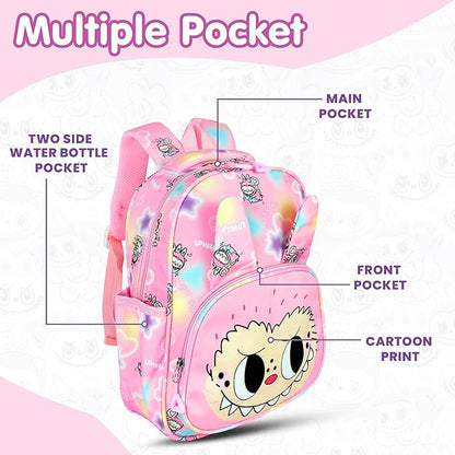 Storite Kids Backpack for Ages 3-8 – Lightweight & Spacious School Bag with Cartoon Print, Water-Resistant, Ideal for Preschool, Nursery, Playschool & Travel