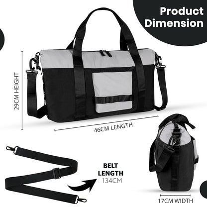 Storite 46 Cm Nylon Luggage Travel Duffle Bag for Women, Sports Shoulder Bag for Women with Wet Pocket Weekender Overnight Luggage Bag,Trendy and Stylish (46x17x29 Cm)