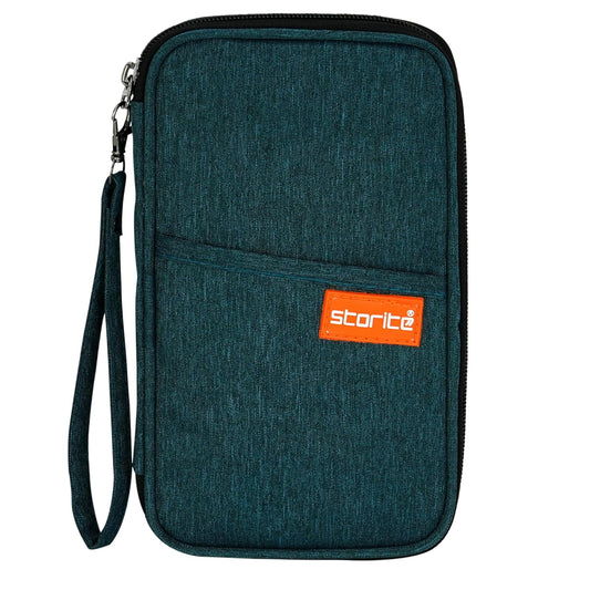 Storite Nylon Passport Cover for Men Credit Card case Family Travel Accessories Passport Holder for Women Passport Organizer Travel Document Organizer (Deep Teal-23 X 3 X 13Cm)