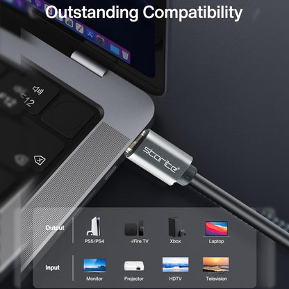 Storite 20 Meter 4K HDMI 2.0V Cable With Ethernet, 4K@60Hz Ultra HD 2160P Resolution, 3D Supported, 18Gbps High Speed Data Transmission, Compatible with Laptop, TV, Gaming Box, Projector