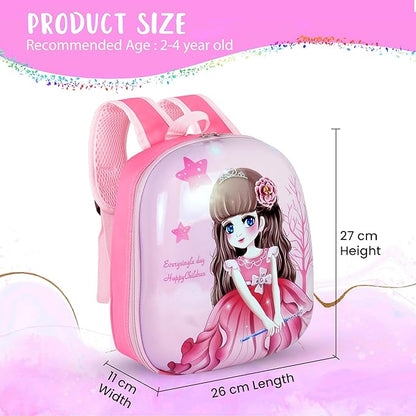 Storite Cute Cartoon Hard Shell School Bag, Sturdy and Water-Resistant, Ideal Backpack for Kids 2-4 year old, Great for Birthdays Gifts