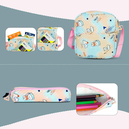 Storite 3 in 1 Combo Backpack for Kids Girls Stylish Durable Water-Resistant Backpack Shoulder School Bags Great for Birthdays Gifts