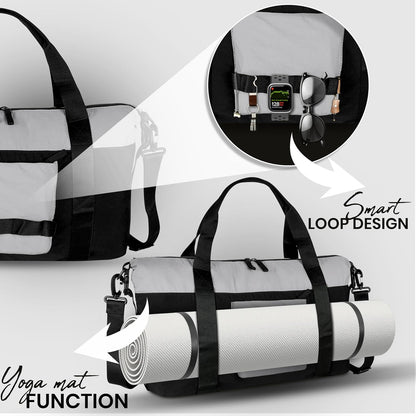Storite 46 Cm Nylon Luggage Travel Duffle Bag for Women, Sports Shoulder Bag for Women with Wet Pocket Weekender Overnight Luggage Bag,Trendy and Stylish (46x17x29 Cm)