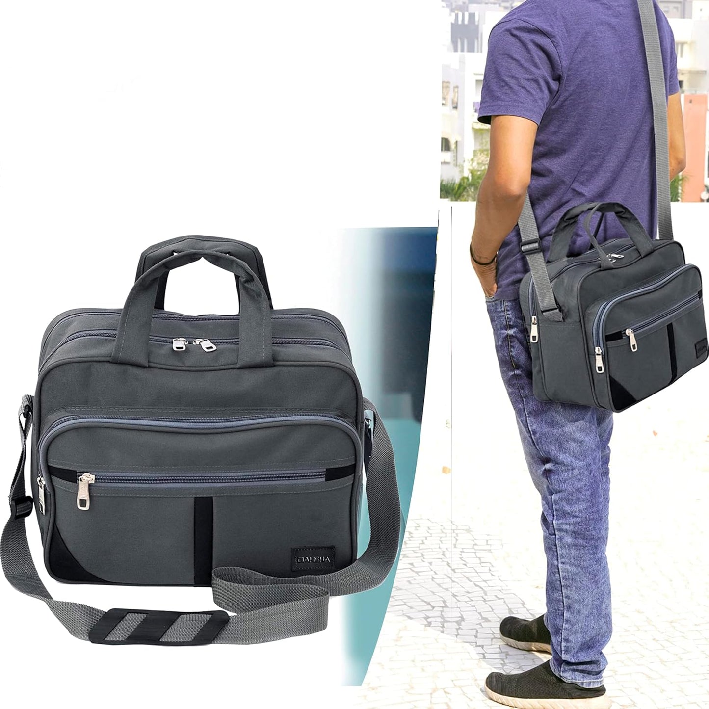 Storite Cross Body Travel Bag Handbag For Men & Women Grey