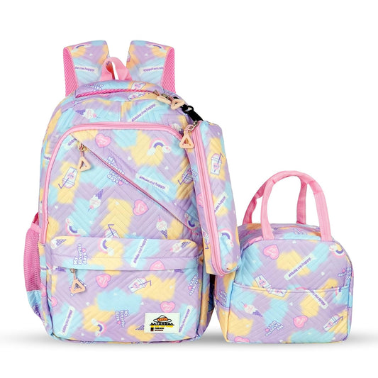 Storite 3 in 1 Combo Backpack for Kids Girls Stylish Durable Water-Resistant Backpack Shoulder School Bags Great for Birthdays Gifts