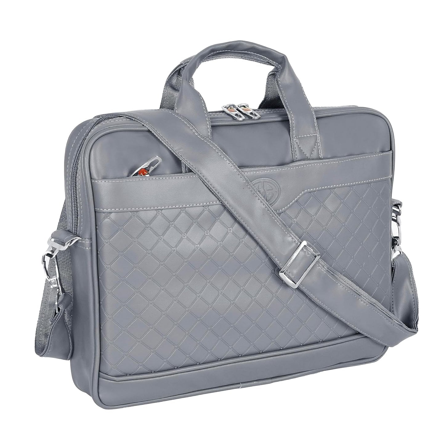 Storite Mystic Formal Business Briefcase Bag Crossbody Messenger College Bags For Men Women Tablet Laptop Upto 14 Inch | Handbags with Shoulder Straps -Grey