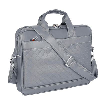 Storite Mystic Formal Business Briefcase Bag Crossbody Messenger College Bags For Men Women Tablet Laptop Upto 14 Inch | Handbags with Shoulder Straps -Grey