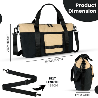 Storite 46 Cm Nylon Luggage Travel Duffle Bag for Women, Sports Shoulder Bag for Women with Wet Pocket Weekender Overnight Luggage Bag,Trendy and Stylish (46x17x29 Cm)