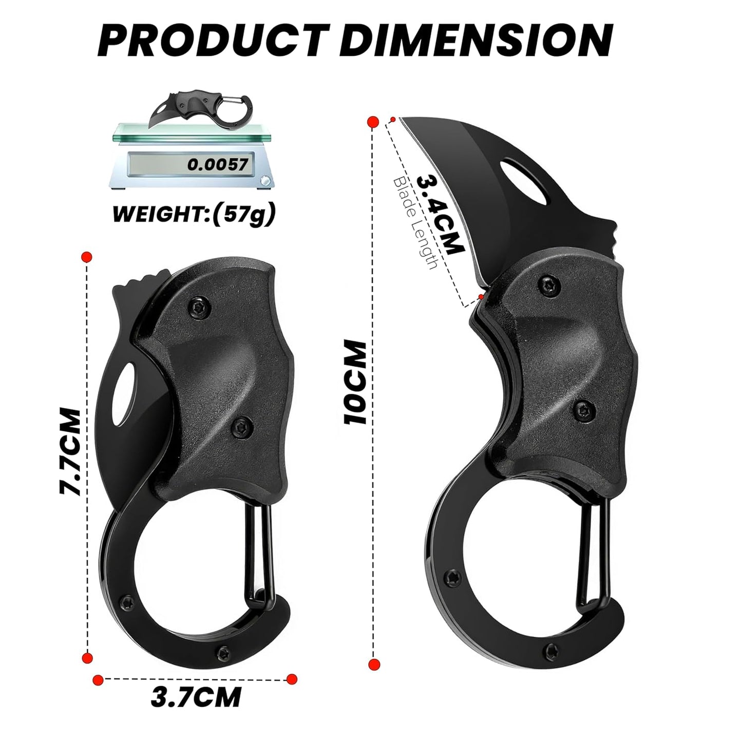 Storite Multipurpose EDC Keychain with Quick-Release Carabiner | Rigging Accessories Tool | Key Ring Hook for Men & Women