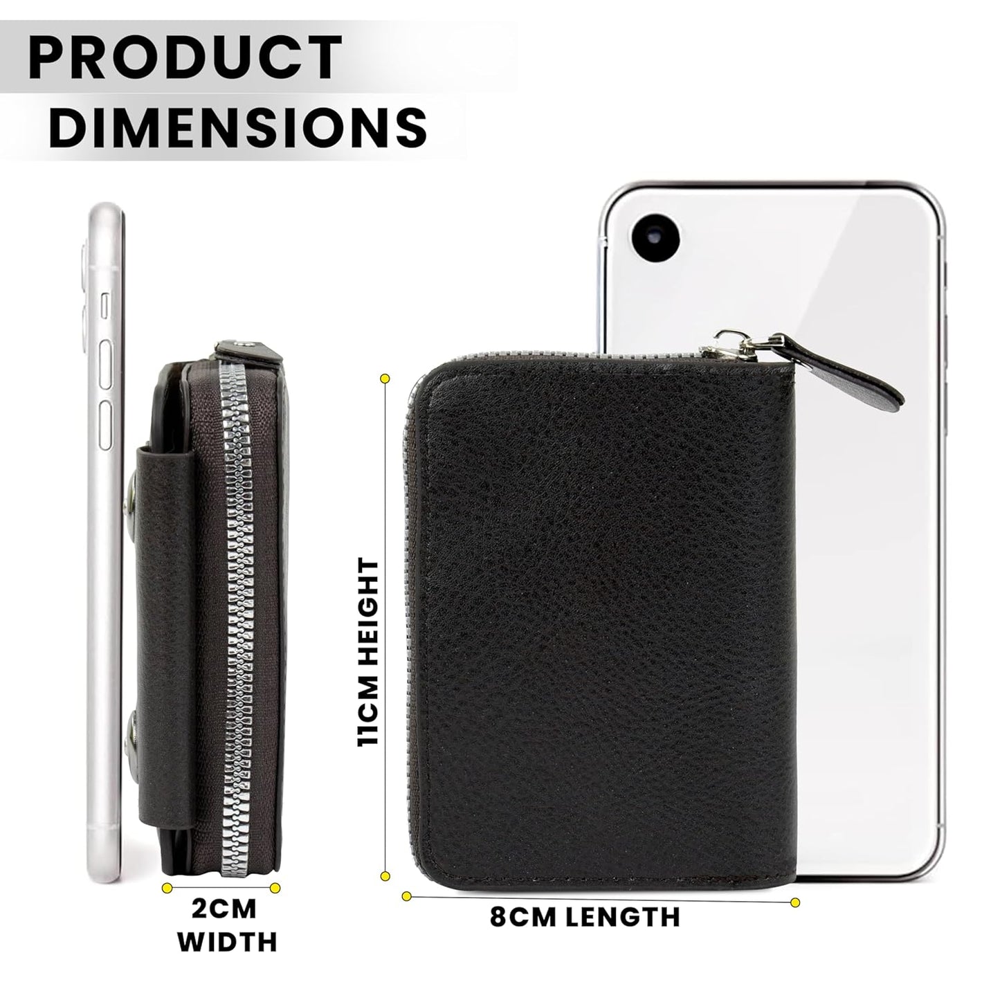 Storite 15 Slots RFID Blocking Card Holder Zipper Wallet | Leather Flip Flop Cover| Unisex Wallet (Brown)