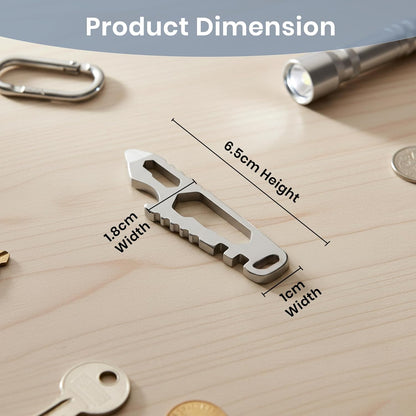 Storite Stainless Steel Multi Tool Keychain – 6-in-1 Compact EDC Tool with Bottle Opener, Screwdriver, Wrench, Cutter and Keyring for Travel, Camping, Outdoor and Everyday Use