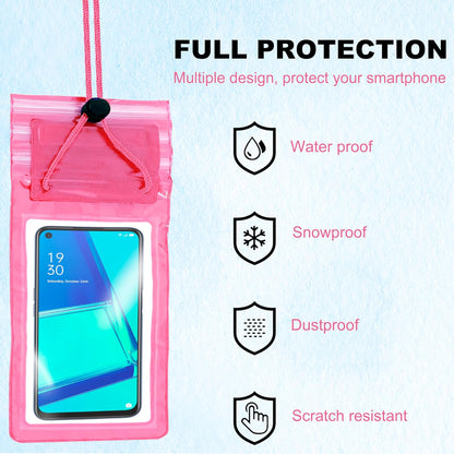 Storite 5-Pack Universal Waterproof Sealed Mobile Pouch Pvc Transparent Rain Protection Cover Up To 7 Inches For Smartphones(Multi Colour)