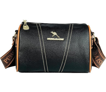 Storite Small Leathe Crossbody Tote Handbag for Women – Stylish, Spacious & Versatile with Adjustable Strap and Zip Closure, Perfect for Work & Travel - Black