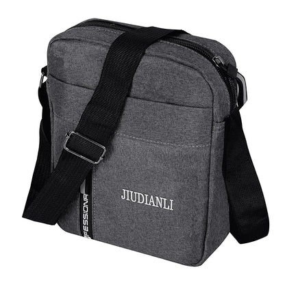 Storite Crossbody Shoulder Bag for Men & Women - Lightweight Travel Messenger Sling Bag with Adjustable Strap & Multiple Pocket For Office Daily Use & Outdoor (Grey - 20 x 5 x 16 Cm)