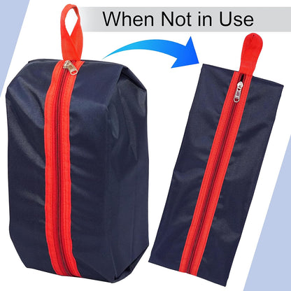 Storite Reusable Shoe Bag for Travel & Storage Travel Organizer for Women & Men Travel Accessories Shoe Organizer Shoe Bags Pouches Shoe Cover for Travelling(40x13x18cm, Blue & Red)