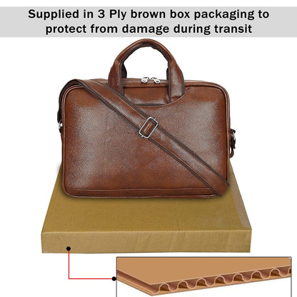 Storite Laptop Bag for Men & Women Light Brown