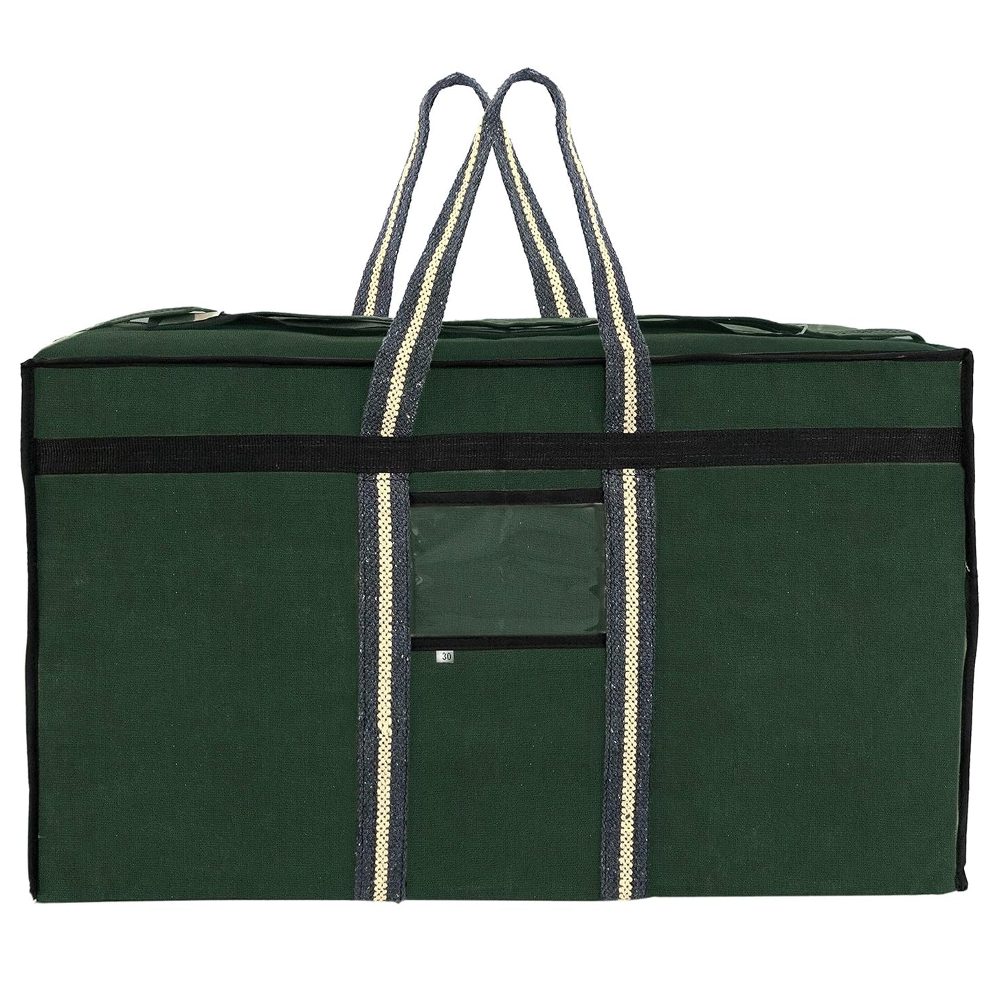 Storite Canvas 73 Cm Large Strong Travel Carry_On_Luggage With Six Wheels & Front Transparent Pocket (73 X 27.5 X 45 Cm, Green)