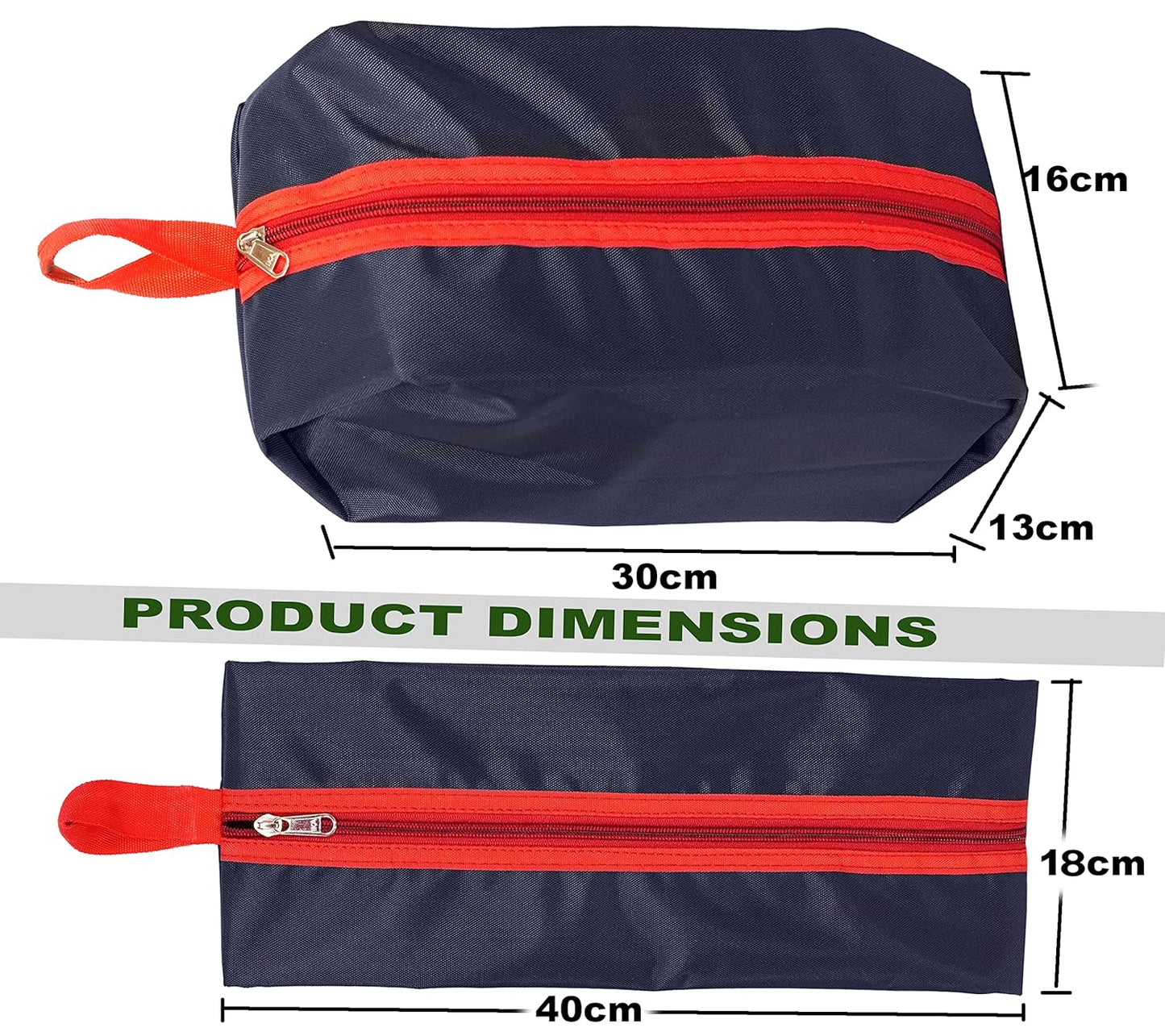 Storite Reusable Shoe Bag for Travel & Storage Travel Organizer for Women & Men Travel Accessories Shoe Organizer Shoe Bags Pouches Shoe Cover for Travelling(40x13x18cm, Blue & Red)