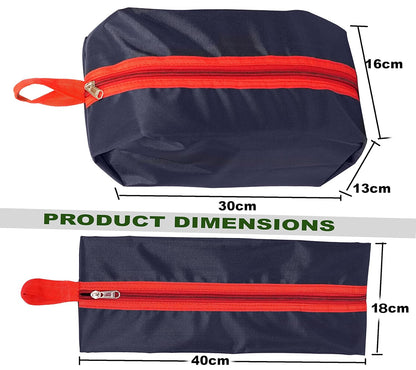 Storite Reusable Shoe Bag for Travel & Storage Travel Organizer for Women & Men Travel Accessories Shoe Organizer Shoe Bags Pouches Shoe Cover for Travelling(40x13x18cm, Blue & Red)