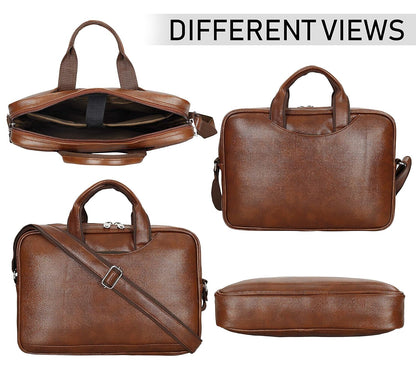 Storite Laptop Bag for Men & Women Light Brown