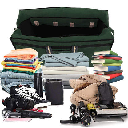 Storite Canvas 73 Cm Large Strong Travel Carry_On_Luggage With Six Wheels & Front Transparent Pocket (73 X 27.5 X 45 Cm, Green)