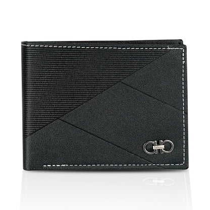Storite Leather Wallet for Men - Lightweight Wallet with SIM Card Slot & ID Window for Office Travel & Daily Use (Black - 11.5 x 9 Cm)