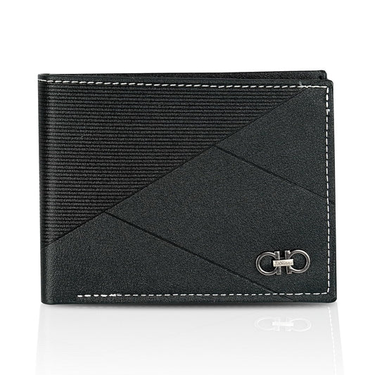 Storite Leather Wallet for Men - Lightweight Wallet with SIM Card Slot & ID Window for Office Travel & Daily Use (Black - 11.5 x 9 Cm)
