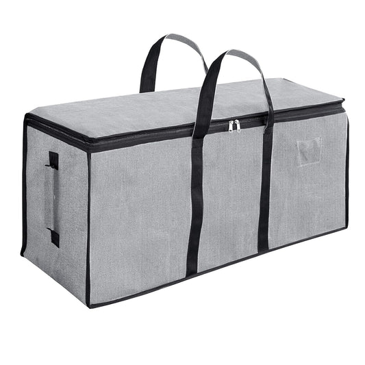 Storite Multi-Purpose Heavy Duty Moisture Proof 90 Litres Canvas Super-Size Jumbo Storage Bag/Toys/Blankets/Stationery/Clothes/Moving bags With Strong Reinforced Handles Rectangular(87x36x28cm), Grey