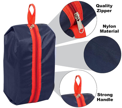 Storite Reusable Shoe Bag for Travel & Storage Travel Organizer for Women & Men Travel Accessories Shoe Organizer Shoe Bags Pouches Shoe Cover for Travelling(40x13x18cm, Blue & Red)
