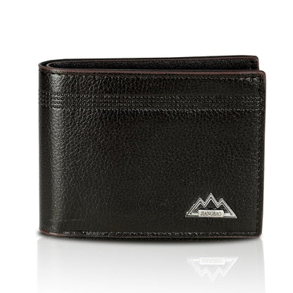 Storite Leather Wallet for Men Lightweight Wallet with SIM Card Slot & ID Window for Office Travel & Daily Use(Dark Brown - 11.5 x 9 Cm)