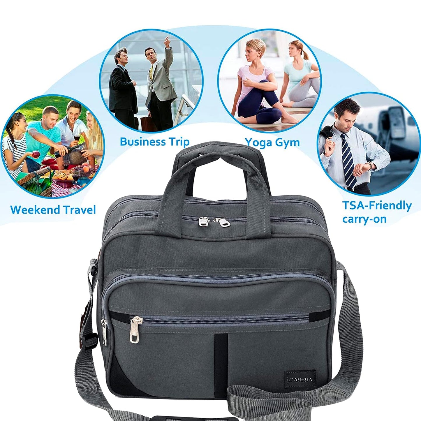 Storite Cross Body Travel Bag Handbag For Men & Women Grey