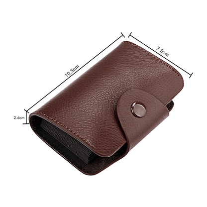 Storite - 13 Slots Leather Card Holder