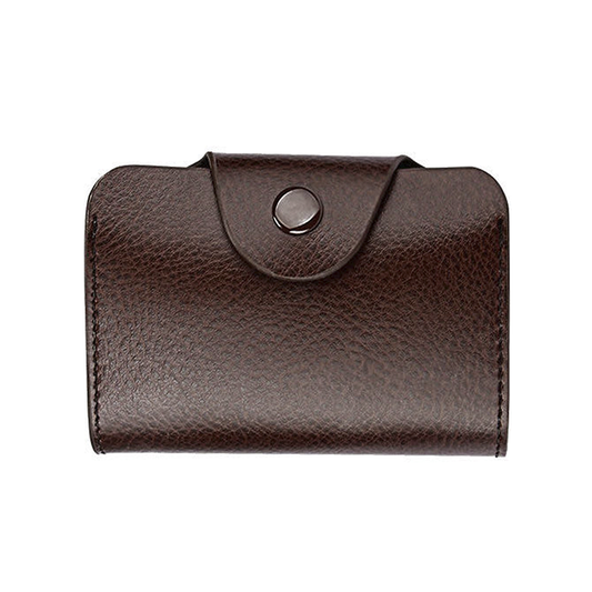 Storite - 15 Slot Leather Card Holder - Brown