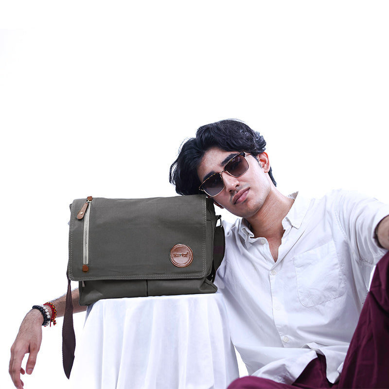 Storite Canvas Sling Crossbody Messenger Bag for Men Women Perfect