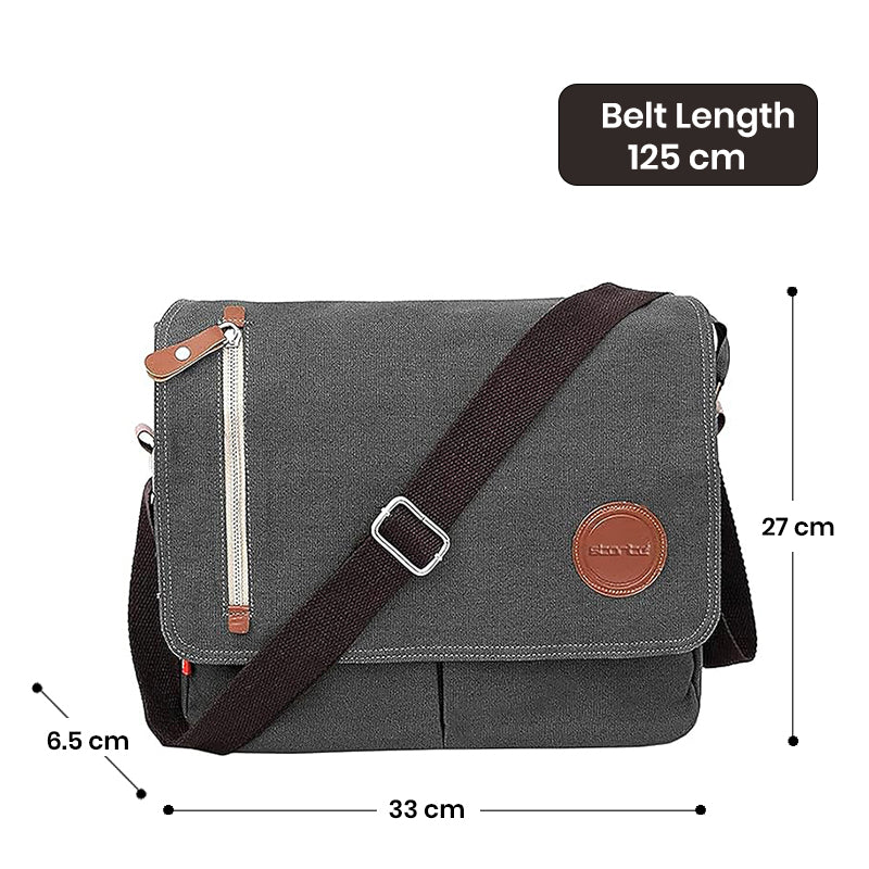 Storite Canvas Sling Crossbody Messenger Bag for Men Women Perfect