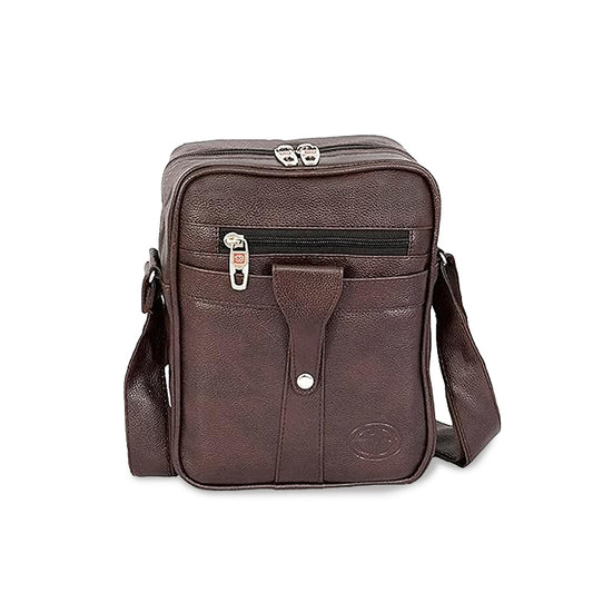 Storite 10 Inch Stylish PU Leather Padded Sling Crossbody Travel Office Business Messenger Shoulder Bag For Men & Women