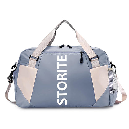 Storite Nylon 47 Cm Imported Travel Duffle Bag Stylish Weekender Overnight Luggage Bag for Women Blue