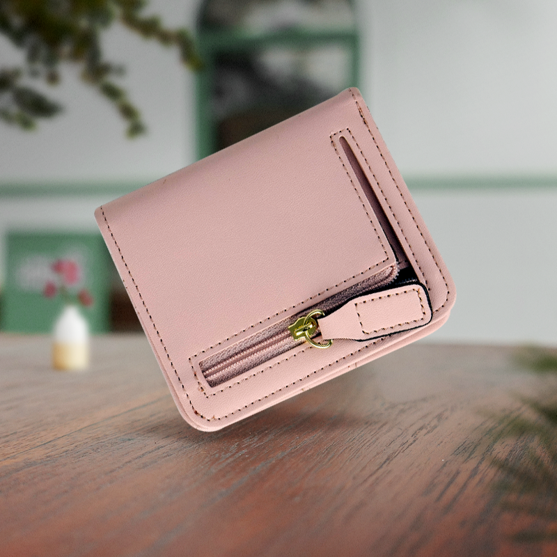 Storite Women's RFID Compact Leather Wallet Pink, cm x cm