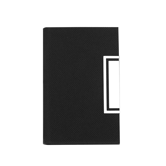 Storite PU Leather Business Card Holder Wallet for Men & Women - Black, 6.5 x 1.25 x 9.5 cm