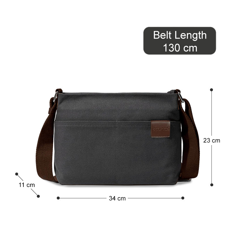 Storite Canvas Sling Cross Body Travel Office Business Satchel Messeng