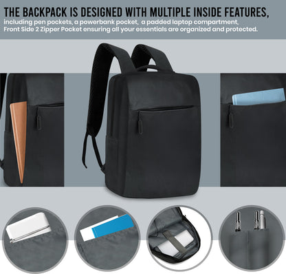 Storite  11.31 L Laptop Backpack Smart Laptop Backpack with USB Charging Port – Stylish & Functional Travel Bag  (Black)