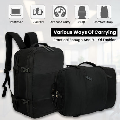 Storite 14.21 L Laptop Backpack Weekender Travel Laptop Backpack. Anti Theft Pocket, with USB Charging Port  (Black)